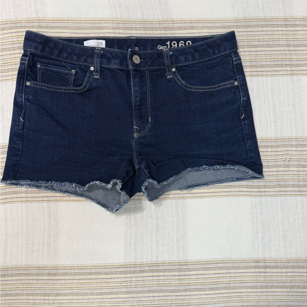 Gap Women's Dark Blue Denim Shorts